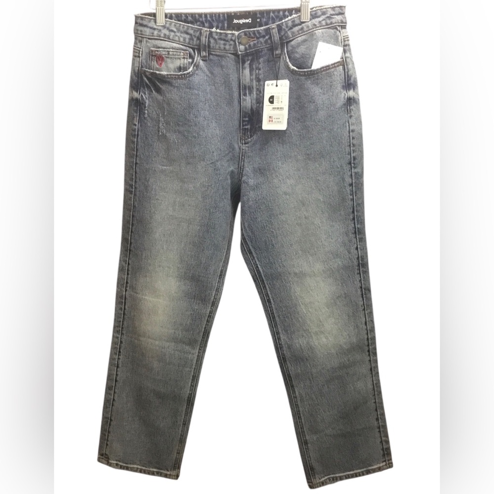 NWT Desigual High Waist Straight Leg Denim Jeans